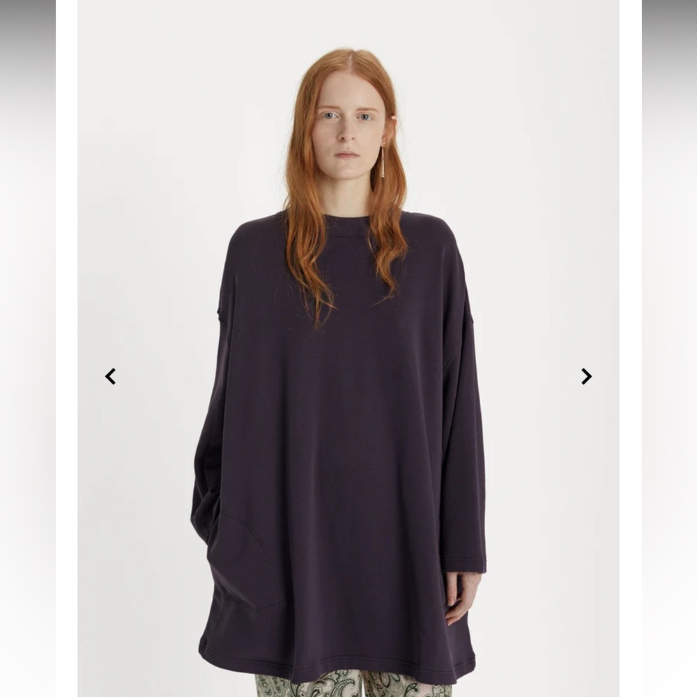 Acne Studios Leyla Fleece Tunic Dress oversize womens XS Grey